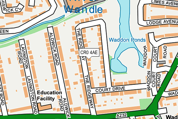 CR0 4AE map - OS OpenMap – Local (Ordnance Survey)