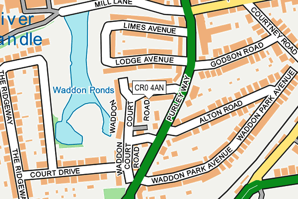 CR0 4AN map - OS OpenMap – Local (Ordnance Survey)