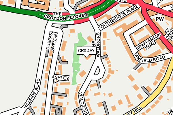 CR0 4AY map - OS OpenMap – Local (Ordnance Survey)