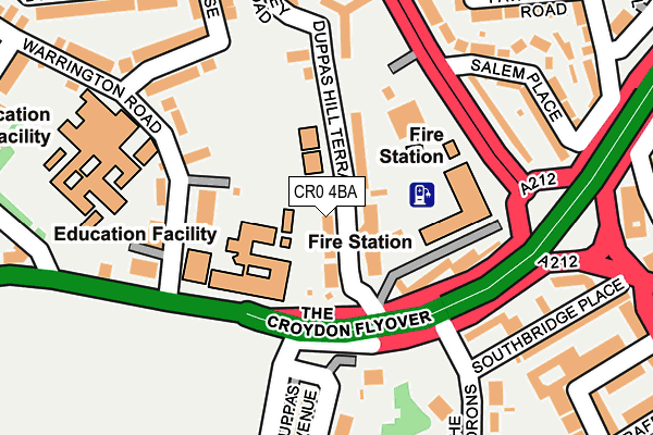 CR0 4BA map - OS OpenMap – Local (Ordnance Survey)