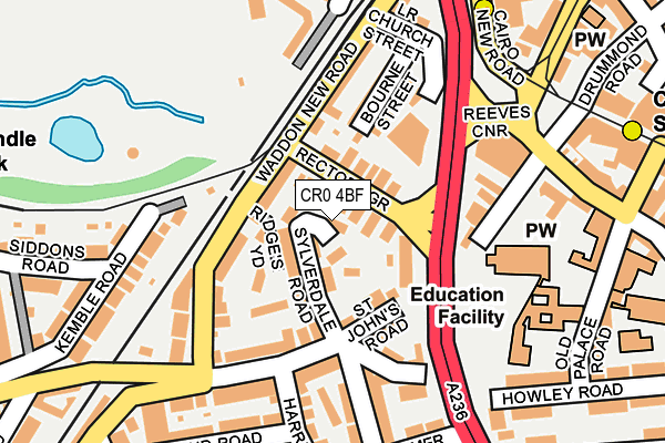 CR0 4BF map - OS OpenMap – Local (Ordnance Survey)