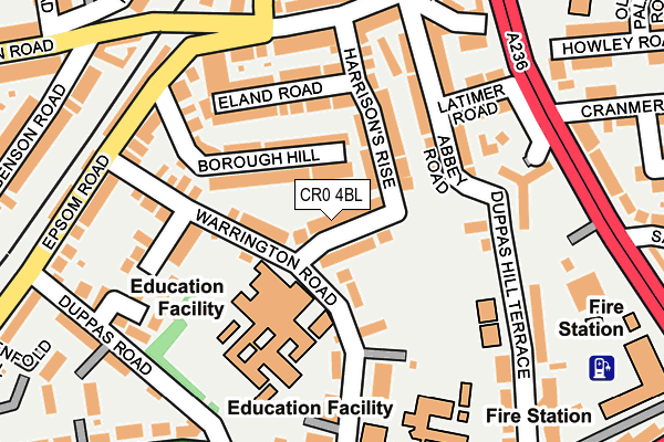 CR0 4BL map - OS OpenMap – Local (Ordnance Survey)