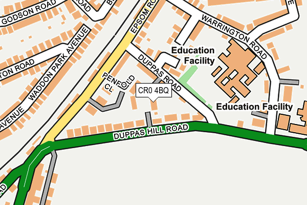 CR0 4BQ map - OS OpenMap – Local (Ordnance Survey)