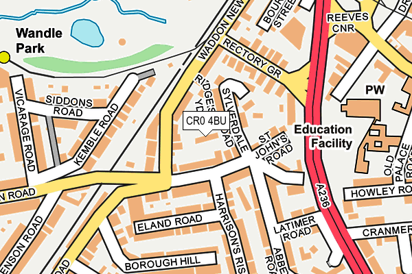 CR0 4BU map - OS OpenMap – Local (Ordnance Survey)