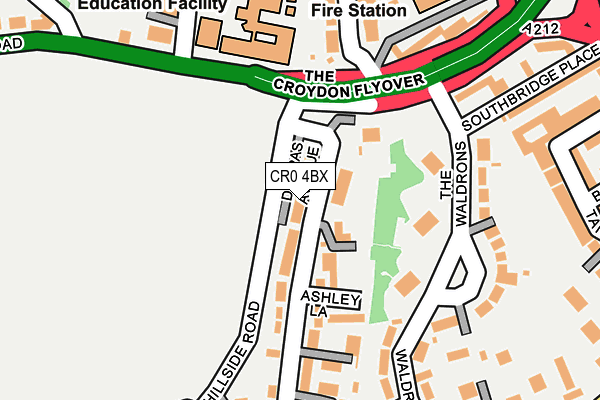 CR0 4BX map - OS OpenMap – Local (Ordnance Survey)