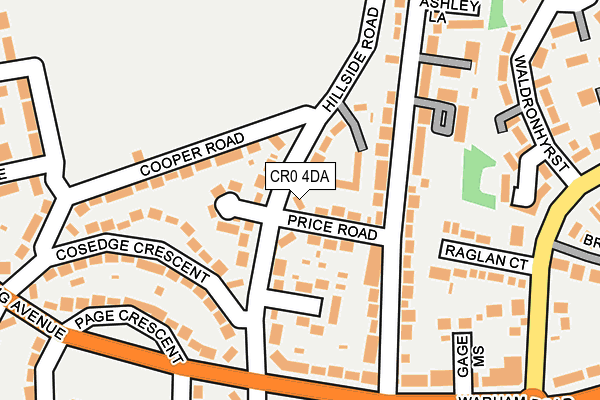 CR0 4DA map - OS OpenMap – Local (Ordnance Survey)