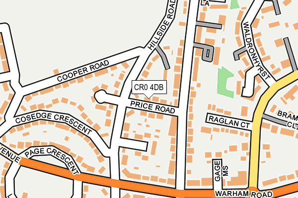 CR0 4DB map - OS OpenMap – Local (Ordnance Survey)