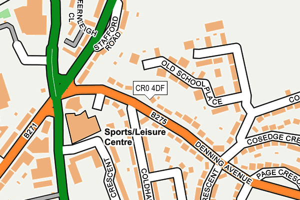 CR0 4DF map - OS OpenMap – Local (Ordnance Survey)