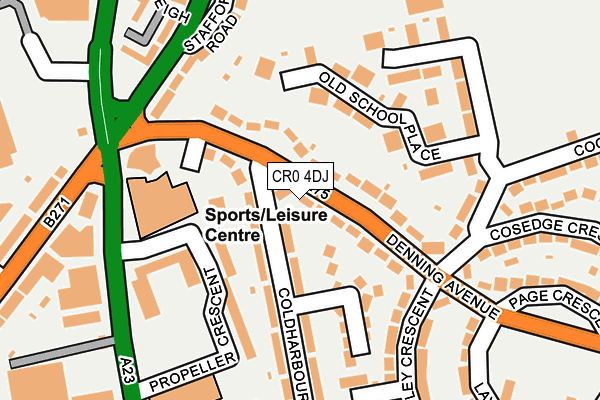 CR0 4DJ map - OS OpenMap – Local (Ordnance Survey)
