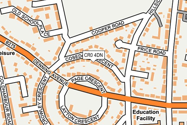 CR0 4DN map - OS OpenMap – Local (Ordnance Survey)