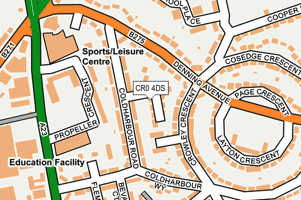 CR0 4DS map - OS OpenMap – Local (Ordnance Survey)