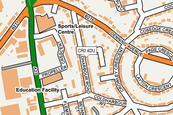 CR0 4DU map - OS OpenMap – Local (Ordnance Survey)