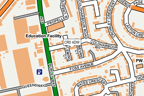 CR0 4DW map - OS OpenMap – Local (Ordnance Survey)