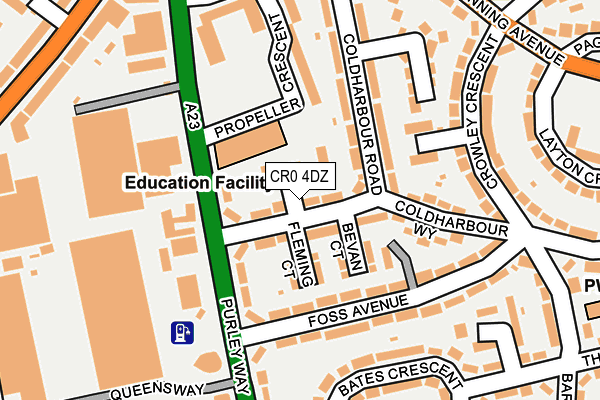 CR0 4DZ map - OS OpenMap – Local (Ordnance Survey)