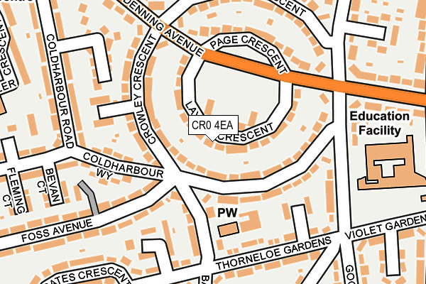 CR0 4EA map - OS OpenMap – Local (Ordnance Survey)