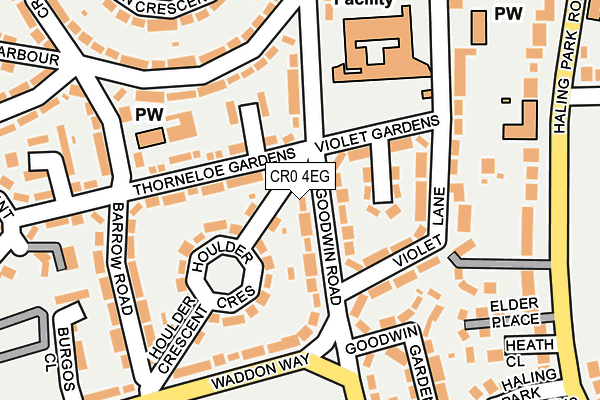 CR0 4EG map - OS OpenMap – Local (Ordnance Survey)