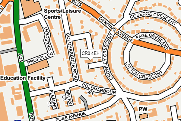 CR0 4EH map - OS OpenMap – Local (Ordnance Survey)