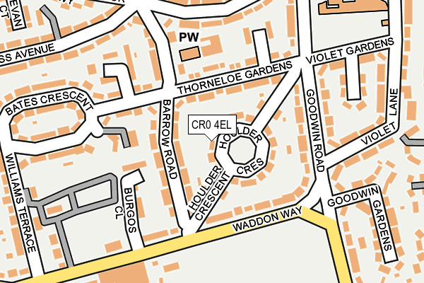 CR0 4EL map - OS OpenMap – Local (Ordnance Survey)