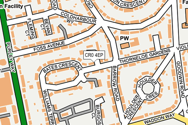 CR0 4EP map - OS OpenMap – Local (Ordnance Survey)