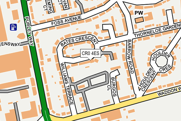 CR0 4ES map - OS OpenMap – Local (Ordnance Survey)
