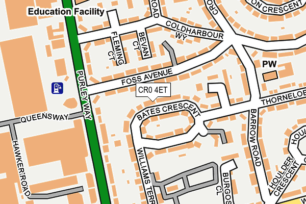 CR0 4ET map - OS OpenMap – Local (Ordnance Survey)