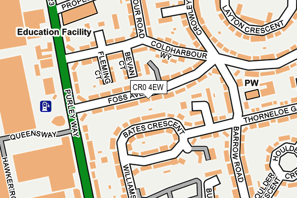 CR0 4EW map - OS OpenMap – Local (Ordnance Survey)