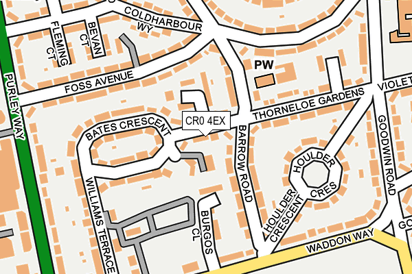 CR0 4EX map - OS OpenMap – Local (Ordnance Survey)