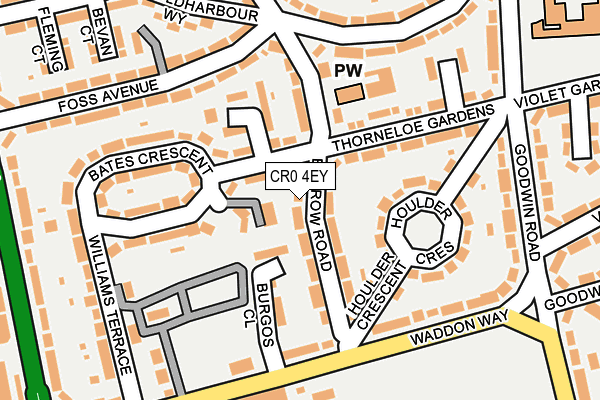 CR0 4EY map - OS OpenMap – Local (Ordnance Survey)