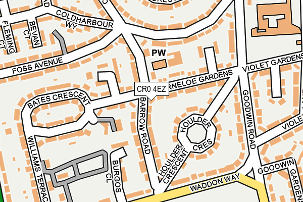 CR0 4EZ map - OS OpenMap – Local (Ordnance Survey)