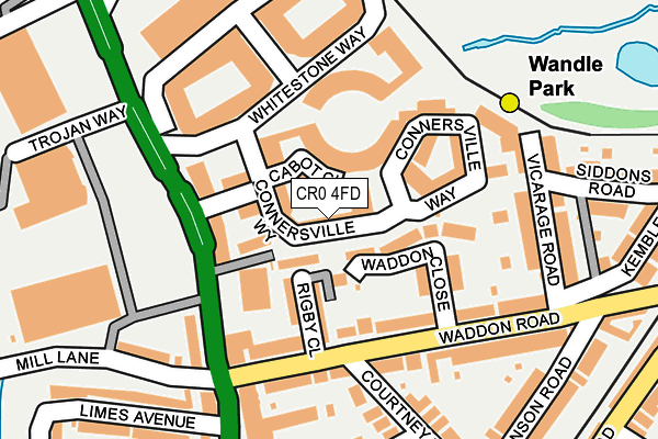 CR0 4FD map - OS OpenMap – Local (Ordnance Survey)