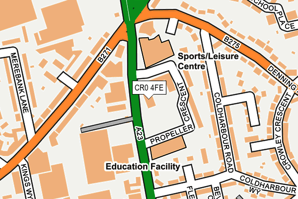 CR0 4FE map - OS OpenMap – Local (Ordnance Survey)