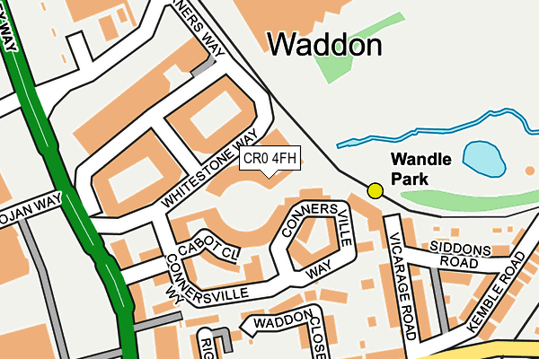 CR0 4FH map - OS OpenMap – Local (Ordnance Survey)