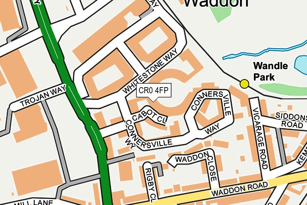 CR0 4FP map - OS OpenMap – Local (Ordnance Survey)