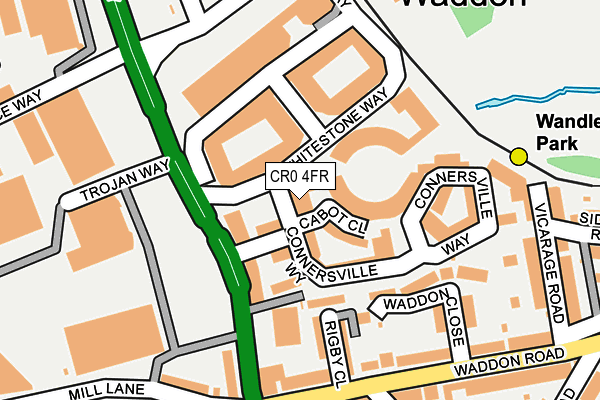 CR0 4FR map - OS OpenMap – Local (Ordnance Survey)