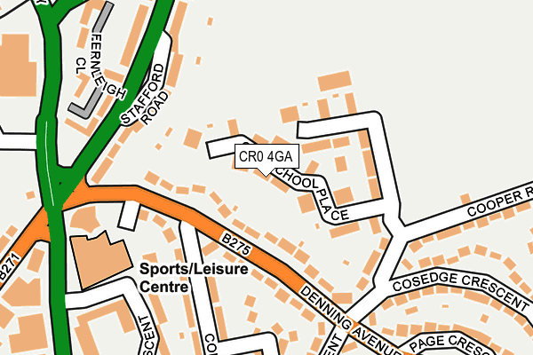 CR0 4GA map - OS OpenMap – Local (Ordnance Survey)