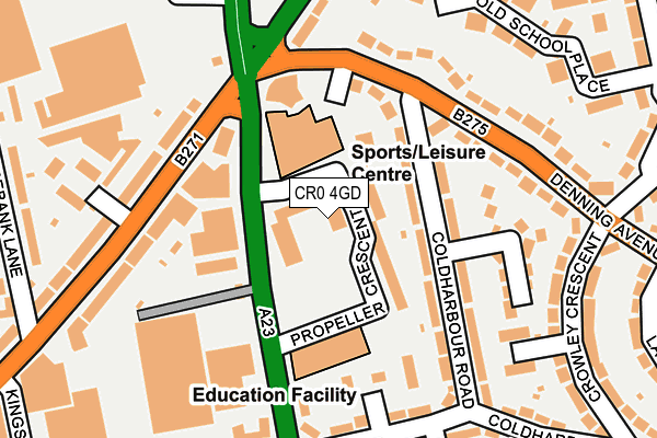 CR0 4GD map - OS OpenMap – Local (Ordnance Survey)