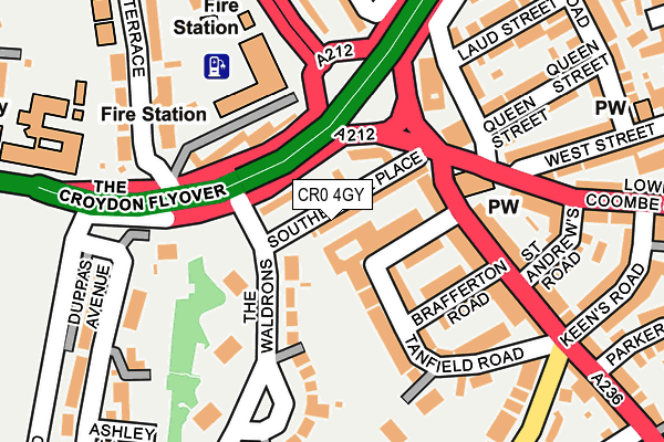 CR0 4GY map - OS OpenMap – Local (Ordnance Survey)