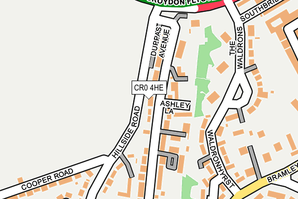 CR0 4HE map - OS OpenMap – Local (Ordnance Survey)