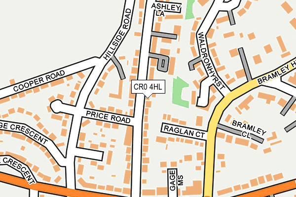 CR0 4HL map - OS OpenMap – Local (Ordnance Survey)