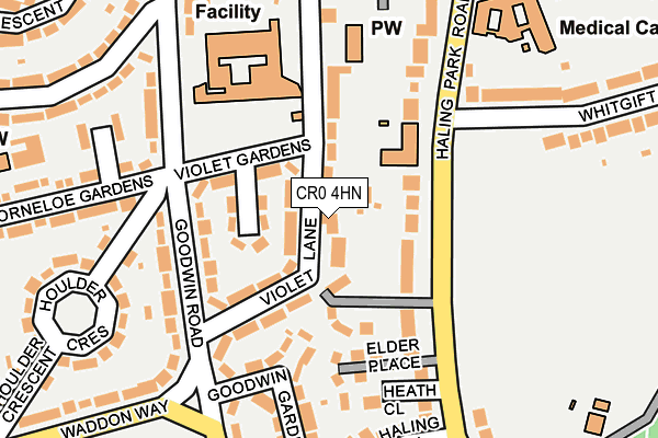 CR0 4HN map - OS OpenMap – Local (Ordnance Survey)