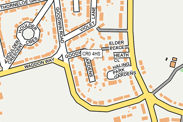 CR0 4HS map - OS OpenMap – Local (Ordnance Survey)