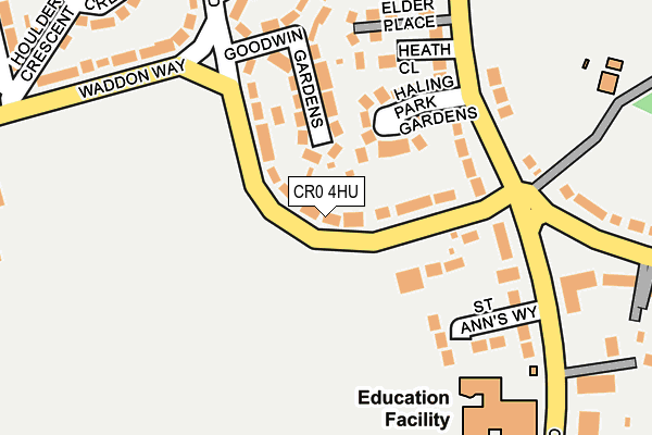 CR0 4HU map - OS OpenMap – Local (Ordnance Survey)