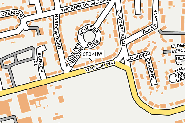CR0 4HW map - OS OpenMap – Local (Ordnance Survey)