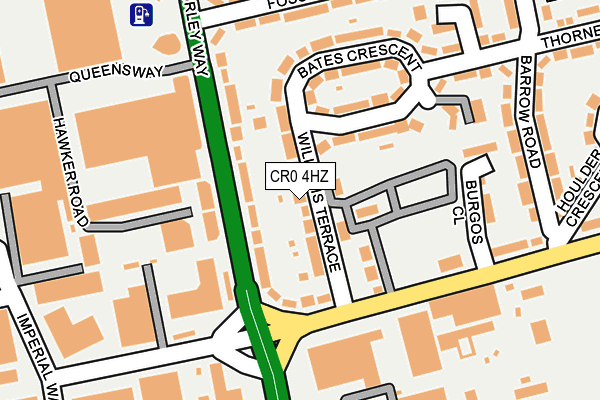 CR0 4HZ map - OS OpenMap – Local (Ordnance Survey)