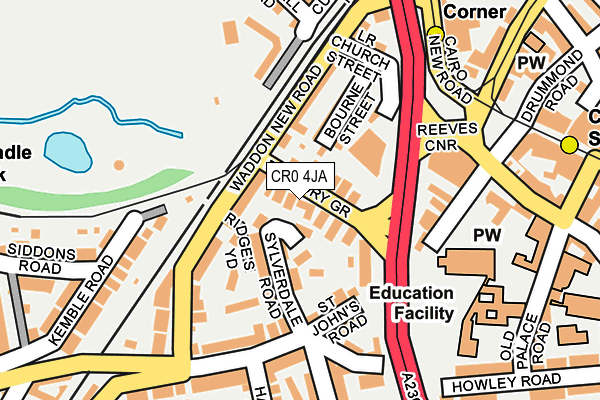 CR0 4JA map - OS OpenMap – Local (Ordnance Survey)