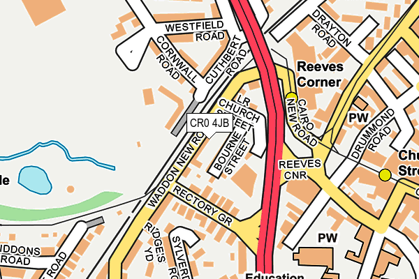 CR0 4JB map - OS OpenMap – Local (Ordnance Survey)