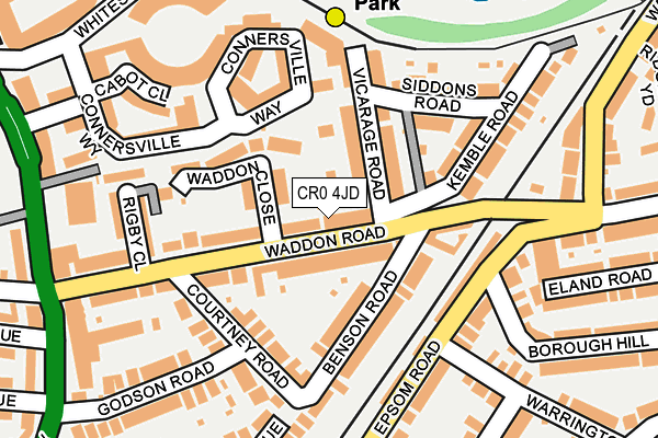 CR0 4JD map - OS OpenMap – Local (Ordnance Survey)