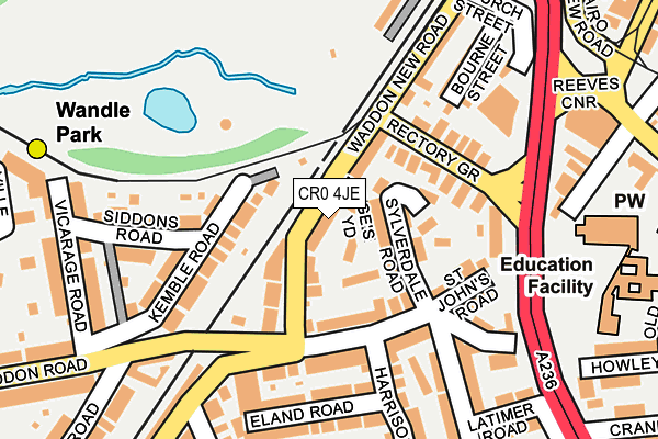 CR0 4JE map - OS OpenMap – Local (Ordnance Survey)