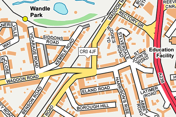 CR0 4JF map - OS OpenMap – Local (Ordnance Survey)