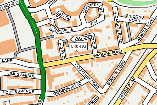 CR0 4JG map - OS OpenMap – Local (Ordnance Survey)